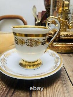 Antique KPM Berlin Cup And Saucer Circa 1850, Dein Gluck Mein Wunsch