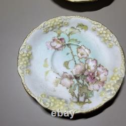 Antique K St T Silesia Bailey Banks Biddle Teacup Saucer Set 19thC 8 Piece