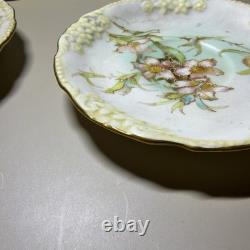 Antique K St T Silesia Bailey Banks Biddle Teacup Saucer Set 19thC 8 Piece