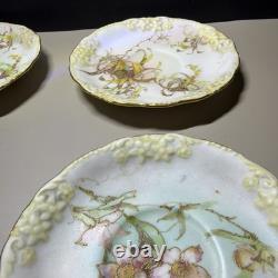 Antique K St T Silesia Bailey Banks Biddle Teacup Saucer Set 19thC 8 Piece