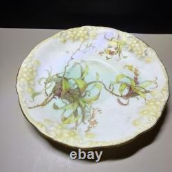 Antique K St T Silesia Bailey Banks Biddle Teacup Saucer Set 19thC 8 Piece