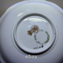 Antique K St T Silesia Bailey Banks Biddle Teacup Saucer Set 19thC 8 Piece