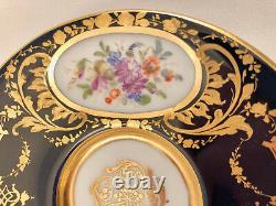 Antique Klemm Dresden Chocolate Cup & Saucer, Vienna Style Portrait