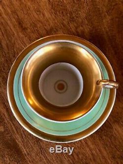 Antique Kpm Berlin Gilt Cabinet Cup & Saucer Paw Foot Biedermeier