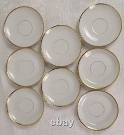 Antique Limoges France Gold Rim Cups & Saucers Set of 6/8 Dulin & Martin