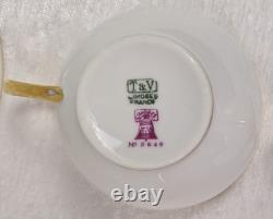 Antique Limoges France Gold Rim Cups & Saucers Set of 6/8 Dulin & Martin