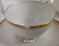 Antique Limoges France Gold Rim Cups & Saucers Set of 6/8 Dulin & Martin
