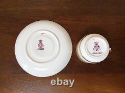 Antique MINTON FOR TIFFANY Gold Encrusted Demitasse Cup & Saucer Set of 10