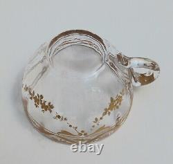 Antique MOSER Glass Gilt Cabinet Cup & Saucer c. 1900