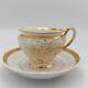 Antique Meissen 19thc Baroque Tea Cup & Saucer Hand-painted Gilded Porcelain
