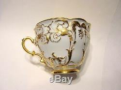 Antique Meissen Gilded Cup & Saucer With Floral Decorations Best Offer- 1 Of 2