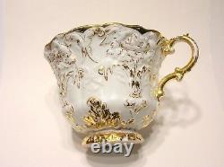 Antique Meissen Gilded Cup & Saucer With Floral Decorations Best Offer- 2 Of 2