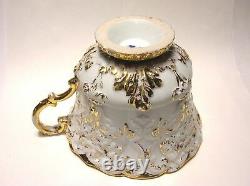 Antique Meissen Gilded Cup & Saucer With Floral Decorations Best Offer- 2 Of 2