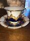 Antique Meissen Hand Painted Cobalt Blue Gold Tea Cup & Saucer Ec