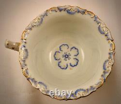 Antique Meissen Tea Cup & Saucer, Early Topographical Scene of Dresden