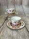 Antique Minton Teacup Saucer Japanese Crane Red Gold Christopher Dresser #1865