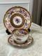 Antique Noritake Trio Tea Cup Saucer Plate Hand Painted Floral Gold Gilt
