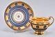 Antique Old Paris Porcelain Empire France Gilt Gold Cup And Saucer