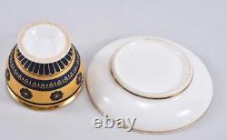 Antique Old Paris Porcelain Empire France Gilt Gold Cup and Saucer