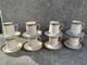 Antique Paragon Athena Fine Bone China Gold Trim Coffee Cups Saucers Set Six