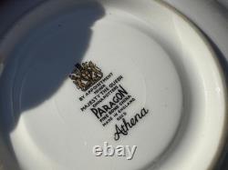Antique Paragon Athena Fine Bone China Gold Trim Coffee Cups Saucers Set Six