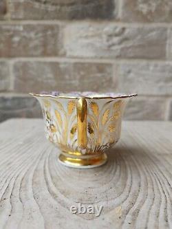 Antique Pirkenhammer Fischer & Reichenbach Cabinet Cup & Saucer Lavender & Gold