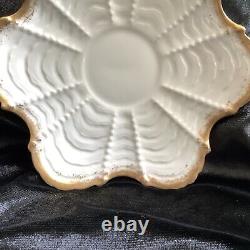 Antique Pre SHELLEY WILEMAN White Gold Shell Cup & Saucer 1890's Rd 150035