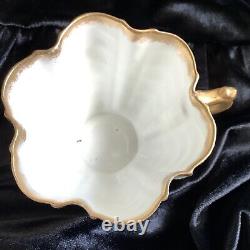 Antique Pre SHELLEY WILEMAN White Gold Shell Cup & Saucer 1890's Rd 150035