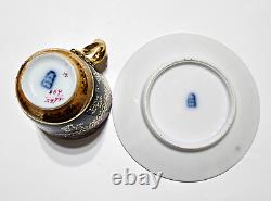 Antique ROYAL VIENNA Ancient Greek Allegoric COBALT &GOLD Demitasse CUP & SAUCER