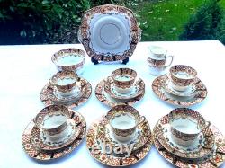 Antique Reid & Co Roslyn China Imari pattern no 2685 21 piece tea set