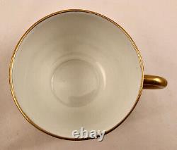 Antique Royal Crown Derby Coffee Cup & Saucer, Exceptional Flowers & Gilding