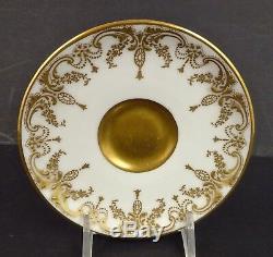 Antique Royal Doulton Demitasse Cup & Saucer Raised Gold