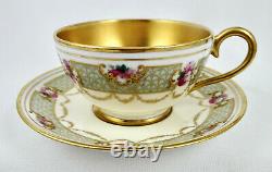 Antique Royal Doulton Tea Cup & Saucer, Gilded