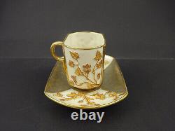 Antique Royal Worcester Demitasse Cup & Saucer, Aesthetic Style