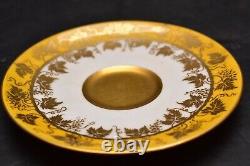 Antique Royal Worcester Hand Painted Gold Interior Demitasse Cup & Saucer Grapes