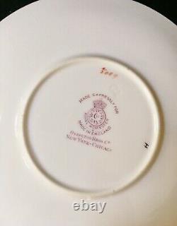 Antique Royal Worcester Hand Painted Signed Floral And Gold Soup Cup & Saucer