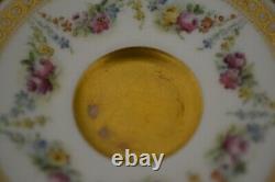 Antique Royal Worcester Porcelain Cup Saucer Set Gilt Bone China