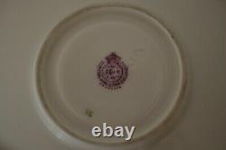 Antique Royal Worcester Porcelain Cup Saucer Set Gilt Bone China