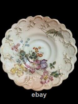 Antique Royal Worcester Tea Cup & Saucer, 1893