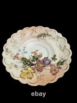 Antique Royal Worcester Tea Cup & Saucer, 1893