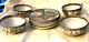 Antique Set Of 10 Chinese Famille Rose 19th C Gold Trim Cups-4 & Saucers-6 Nice