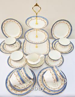 Antique Salon TROY China Tea Set 8, Trios, 3 Tier Cake Stand, Milk Jug & Bowl