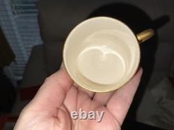 Antique Satsuma JAPANESE Porcelain Teapot Gold Silver Plated 2 Tea Cups Saucers