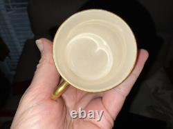 Antique Satsuma JAPANESE Porcelain Teapot Gold Silver Plated 2 Tea Cups Saucers