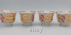 Antique Set Vieux Paris Old Paris Hand Painted Floral Gilt Gold Cup & Saucer Set