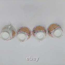 Antique Set Vieux Paris Old Paris Hand Painted Floral Gilt Gold Cup & Saucer Set