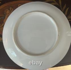 Antique Sevres Handpainted Elaborate Gold Details Demitasse Cup & Saucer