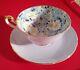 Antique Shelley Blue Daisy Fine Bone China Cup & Saucer Withgold Trim