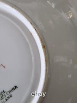 Antique Spode Copeland 6 Cups & 7 Saucers Green Gold Gilded Florals 2899