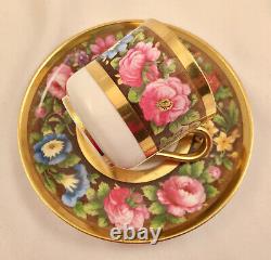 Antique Spode Copelands Demitasse Cup & Saucer, Made for Tiffany, Hand Painted